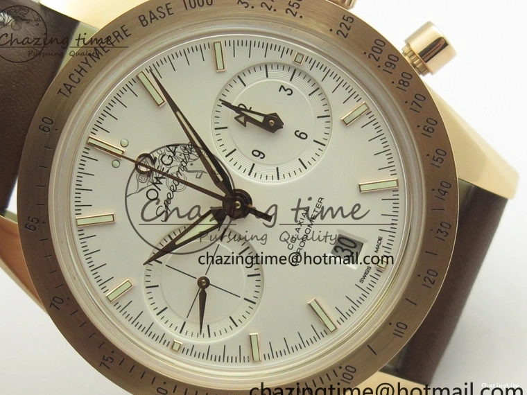 0126 AllSeason Speedmaster ’57 Co-Axial RG OMF 1:1 Best Edition White Dial On Leather Strap A9300 (Free Leather Strap) 8063